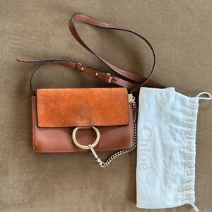Chloe Faye Leather Suede Crossbody Bag